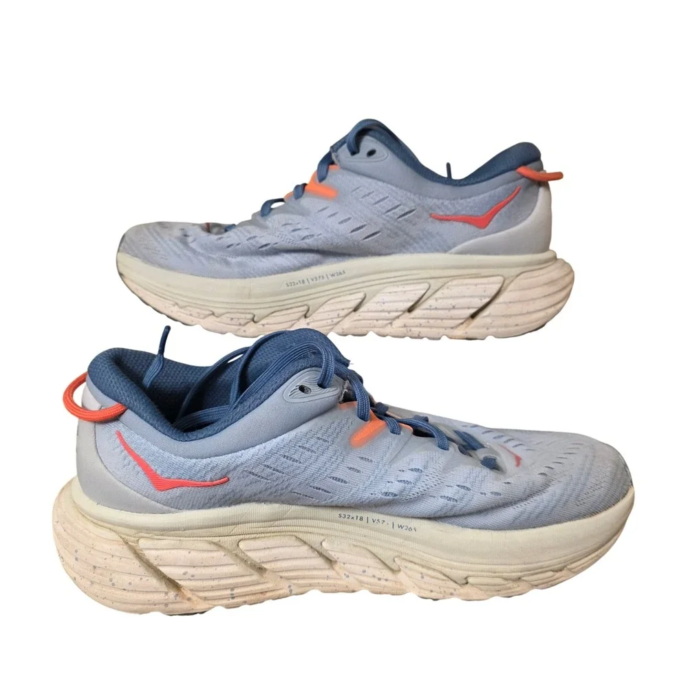 Hoka Gaviota 4 Womens Running Shoes Blue Fog Plein Air 1123199 BFPA Size 8.5 B - Picture 2 of 6